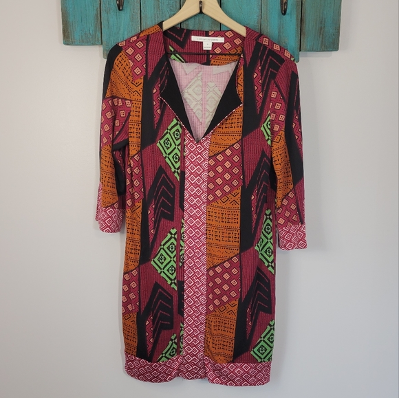 Diane Von Furstenberg Dresses & Skirts - {Diane Von Furstenberg} silk collage patchwork print shift dress
